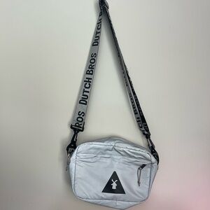 Dutch Bros Gray Messenger Bag